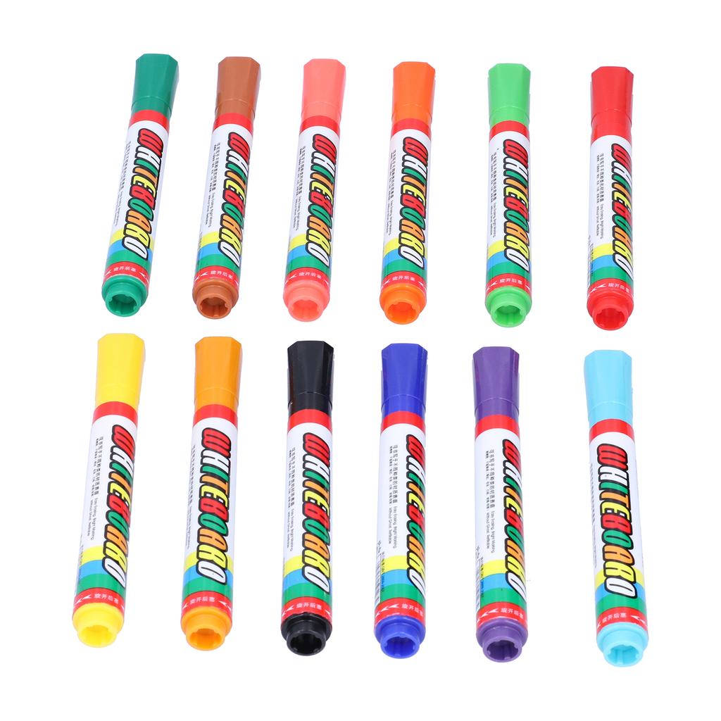 Whiteboard Pen Colorful Painting Pens Erasable Marker Children Drawing Graffiti Tool Set12‑Color