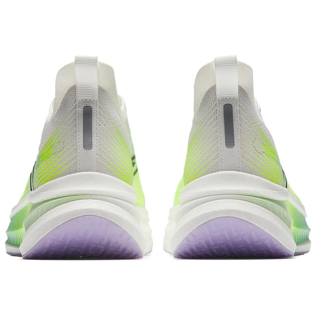 New Anta Cushioning Abrasion Resistant Breathable Low Top Full Length Carbon Plate Running Shoes Men's White Green 912425588-7