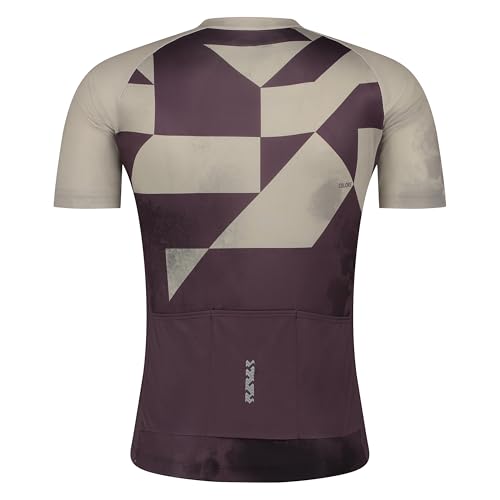 SHIMANO Colore Men's Short Sleeve Jersey, Beige, XS (European Size), Suitable for Heights 157-167cm