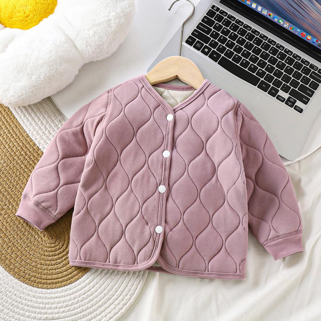 Children's Warm Autumn Winter Boys Three-layer Quilted Girls Thickened Jacket Cotton Clothes Children Clothing