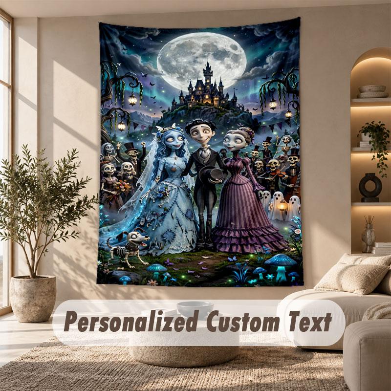 Wall Hanging Tapestry Art Cloth Bedroom Room Background DecorCorpse Bride Emily Victor
