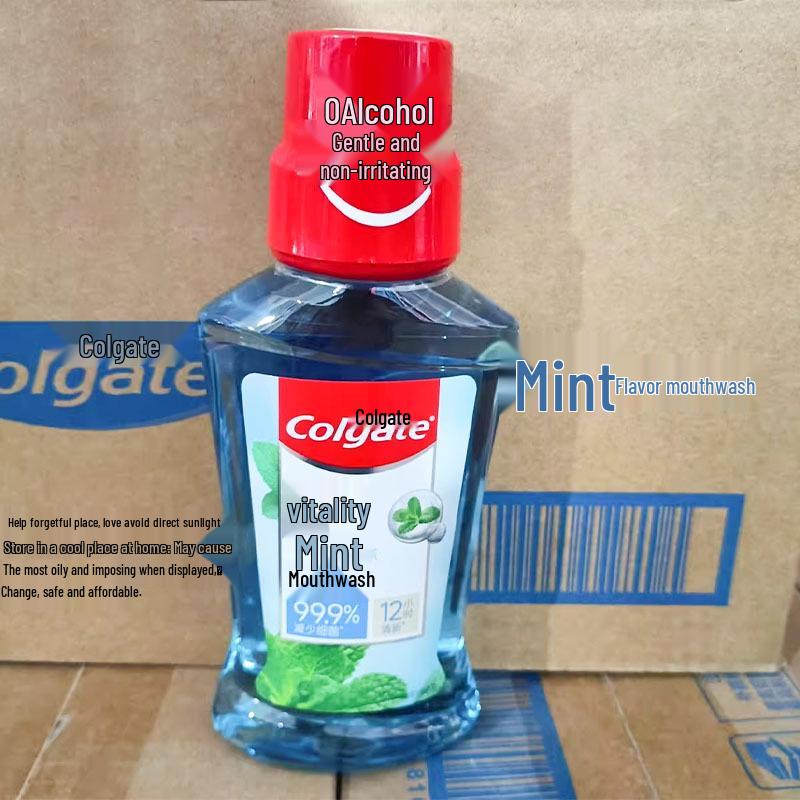 Colgate Vibrant Mint 250ml Mouthwash - Portable Travel Size Bottle