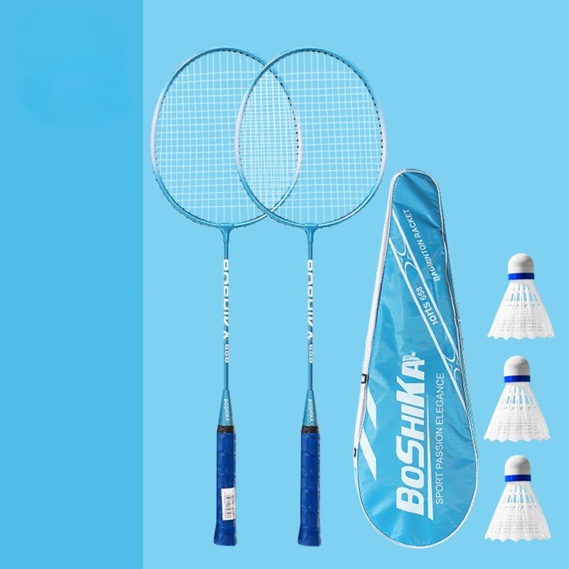 Prodotti Sportivi Nuovissimo Design Telaio in Lega di Ferro Racchette da Badminton Una Coppia Racchetta da Badminton con Borsa Premium per Badminton e 3 Palline