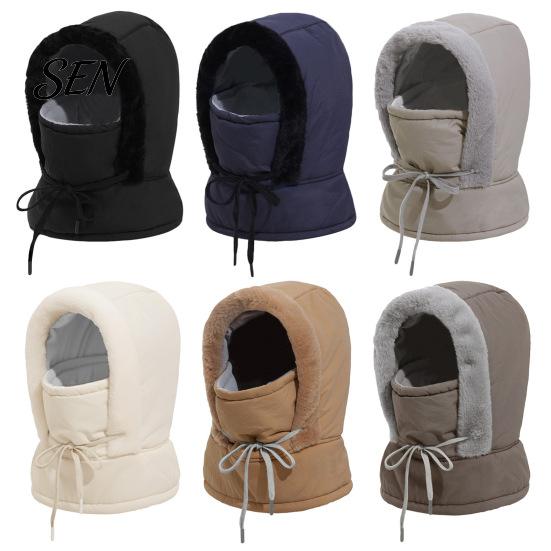 Thickened Winter Headwear Unisex Windproof Balaclava, Ski Mask Neck Warmer, Face Full Coverage Headgear Fleece Lined Hat for Men Women Skiing Cycling