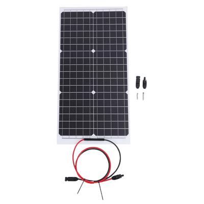 Painel Solar de Silício Monocristalino 30W 18V Painel de Carregamento Solar Semiflexível para Casa Exterior