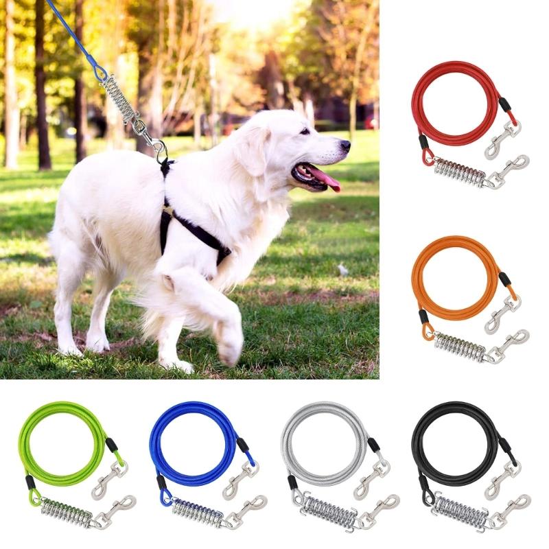 300cm Dogs Leash for Large Dog Walking Leash Rope Heavy Duty Extending Dog Leash Rope with Shock Absorbing Spring