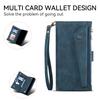ESEBLE Star Series For iPhone 16 Pro Max Case Zipper Wallet Anti-Drop PU Leather Phone Cover