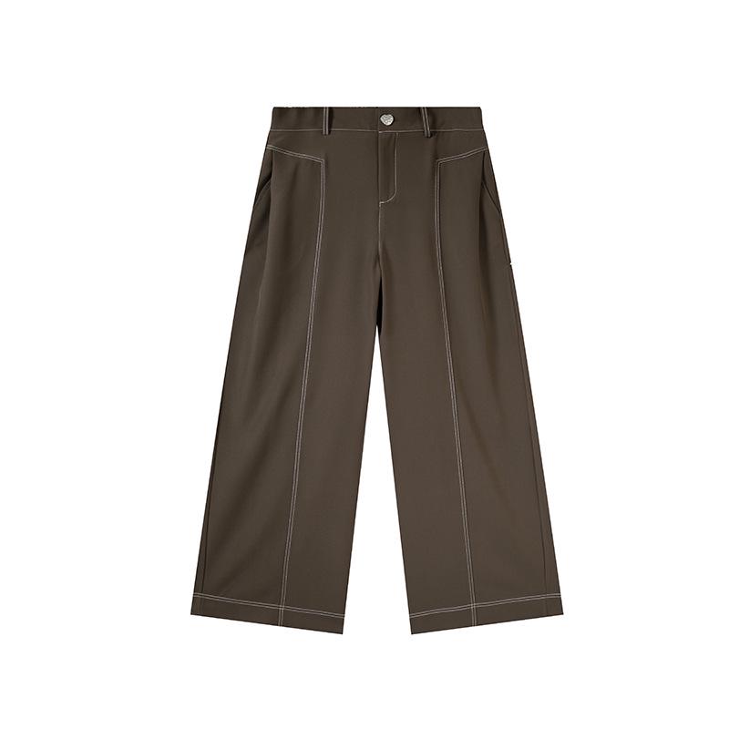 Spring 2026 Plus Size Women s Fashion Contrast Stitching Wide-Leg Pants 3XL