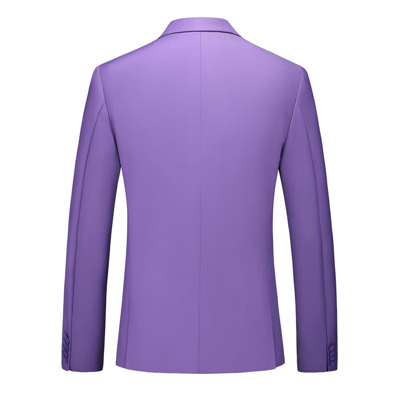 Men's Three-Piece Suit Set with One-Button, Double Vents, and Elastic Waist