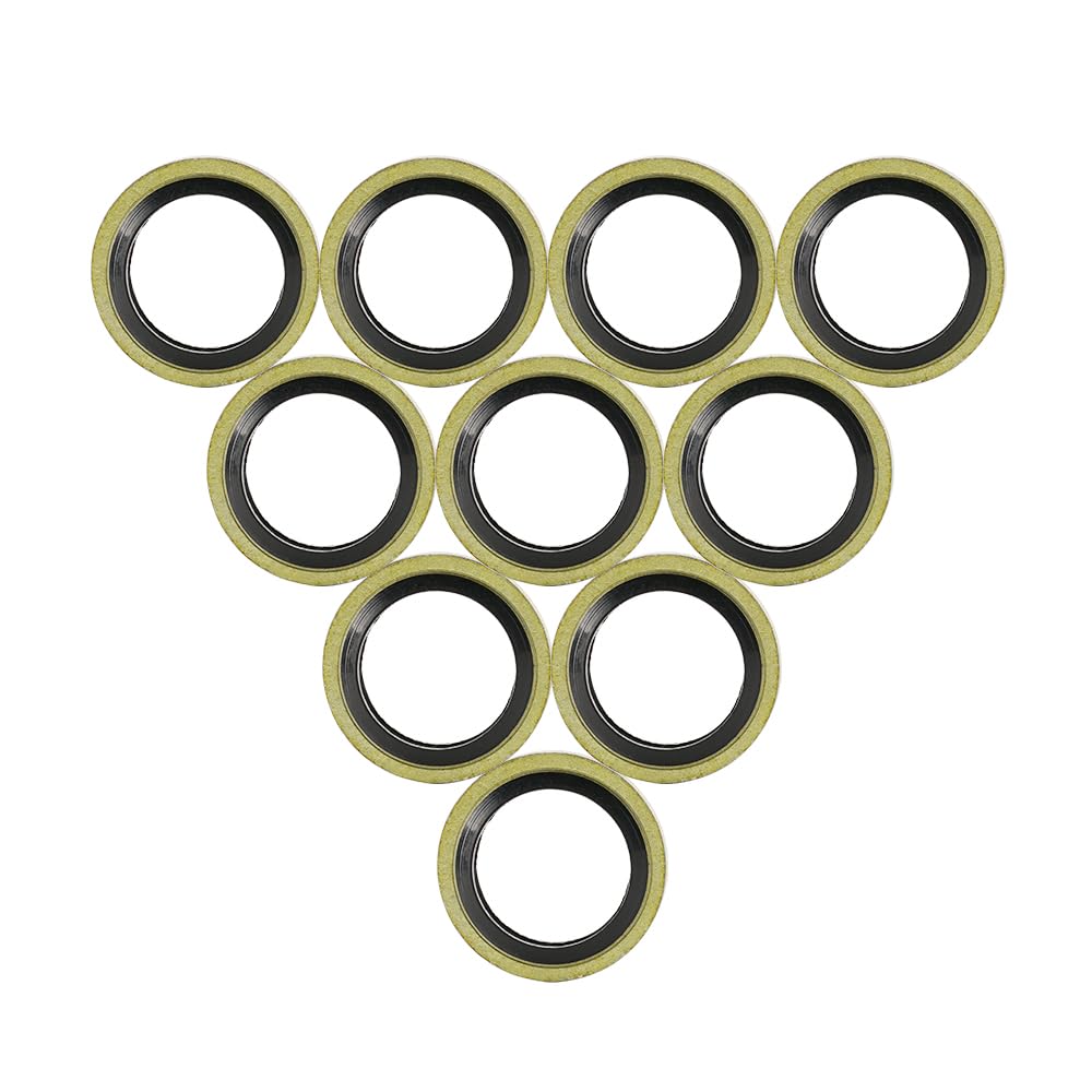 NICECNC 10pcs Banjo Bolt Sealed Crush Washers 10mm Motorcycle Brake Master Cylinder,Nissin Master Cylinders Calipers Compatible with Honda Compatible