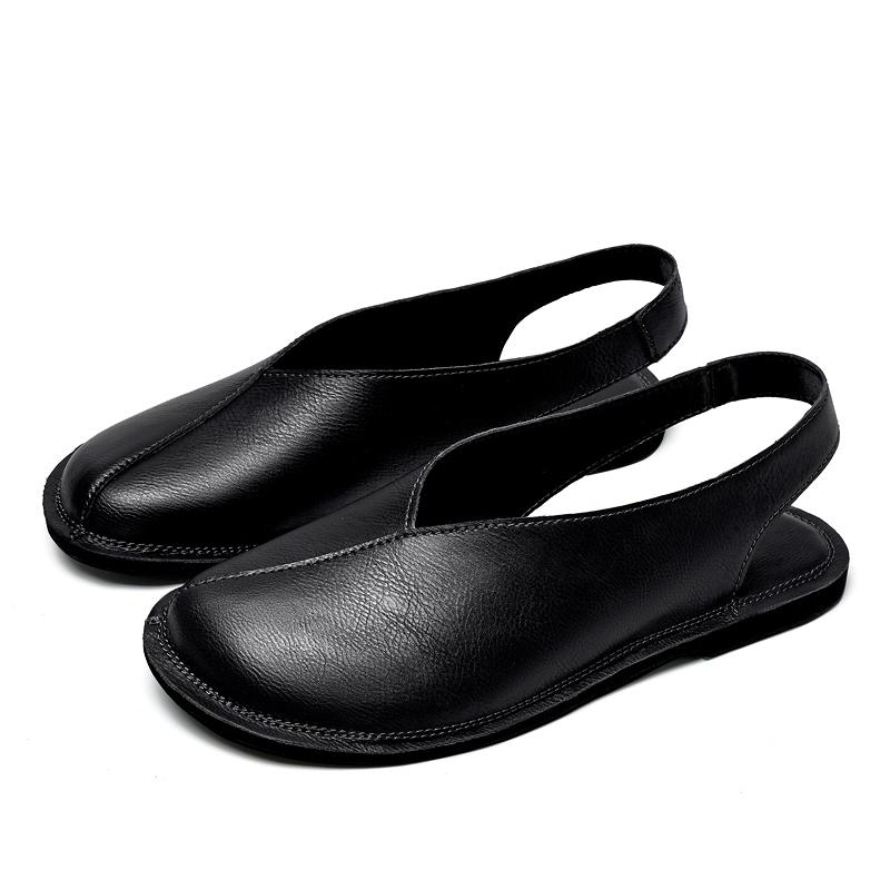 Fashion New Arrival Men's Beach Shoes Summer Men Outdoor Sandals Fashion Trend Non Slip Male Roma Shoes Versatile Casual Leather Flats