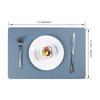 1/6/10PCS Placemats Leather Table Mats Waterproof Heat-Resistant Easy To Clean for Dining Table Set Kitchen Table Light Blue