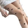 New Spring Summer Thin Style Unique Niche Black Peach QUEEN Skin Color Base Pantyhose Stockings