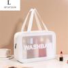Women's Bag Portable Travel Wash Makeup Bag Clear Makeup Bag Waterproof Cosmetic Lettered Skin Care Makeup Beauty Bags