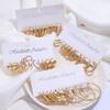 24 Pcs Gold Color Vintage Hoop Earrings Set for Women Girl Boho Pearl Geometric Metal Twist Earring Fashion Jewelry Gifts 2026