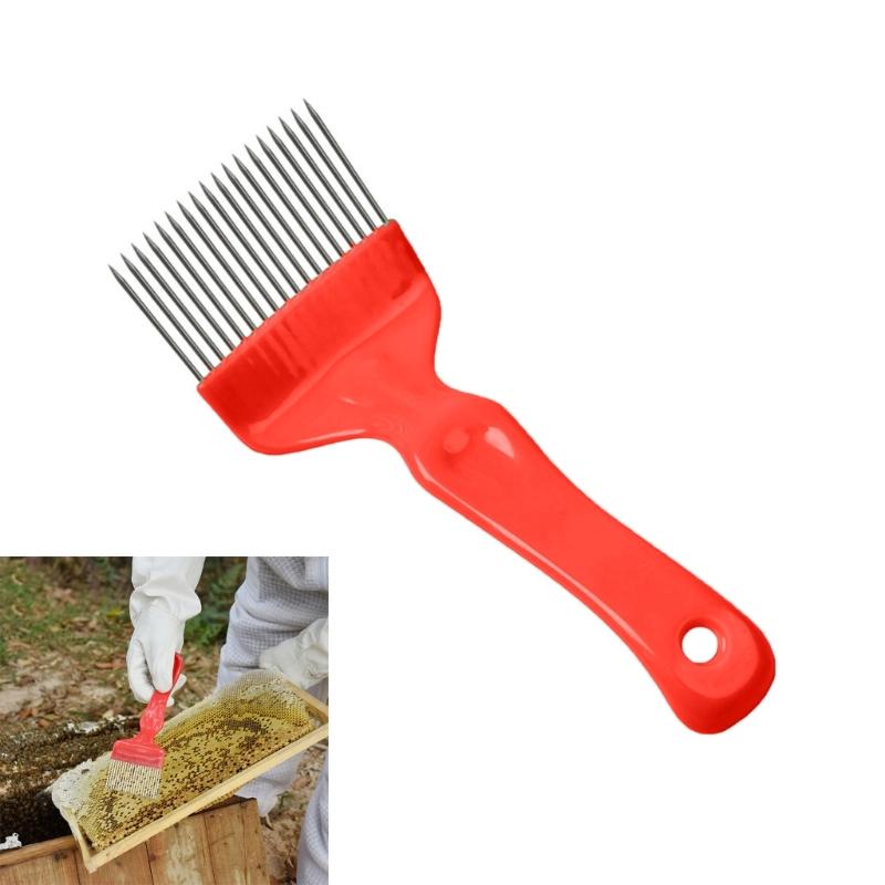 18 Prong Stainless Steel Honeys Uncapping Fork With Ergonomic Plastic Handle For Beekeeping Efficiency