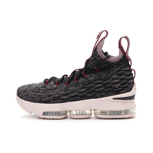 

Nike Lebron 15 Pride Of Ohio Black Non slip Lightweight Mid top Children s Basketball Shoes Black Red Teenagers 922811-003 38.5