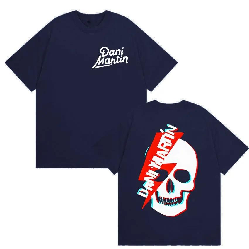 Spanish Rocker Dani Martin 2026 World Tour Concert Merch Vintage Gothic Print Men's Loose Cotton T-Shirt