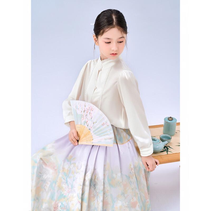 Girls  Chinese Style Jacquard Hanfu Skirt 160