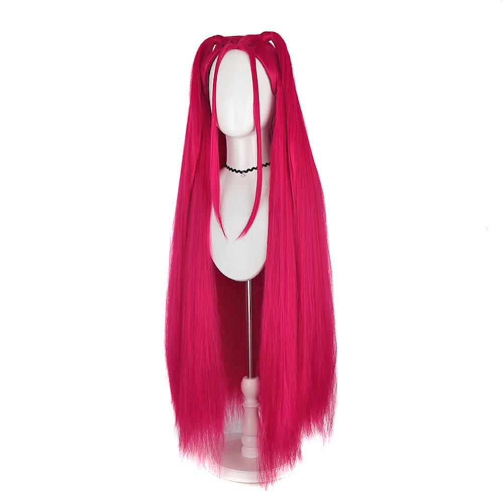 

Long Straight Hot Pink Double Ponytail Wig Halloween Cosplay Party Wig
