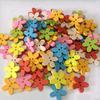100 Pieces Multicolor 15x15mm 2 Holes Mixed Decorative Buttons Fit Sewing Crafts