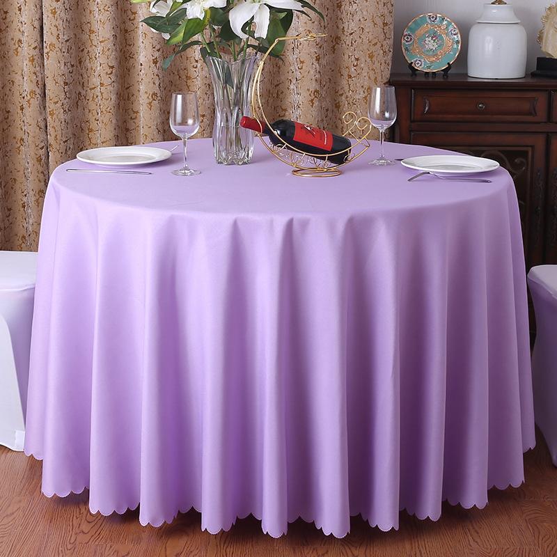 White Polyester Round Tablecloth For Home Banquet Wedding Events Solid Color Circular Table Cover Elegant Table Linen For Dining Room Celebration
