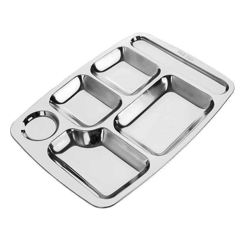 Sweet Elegant Stainless Steel Divided Lunch Plate