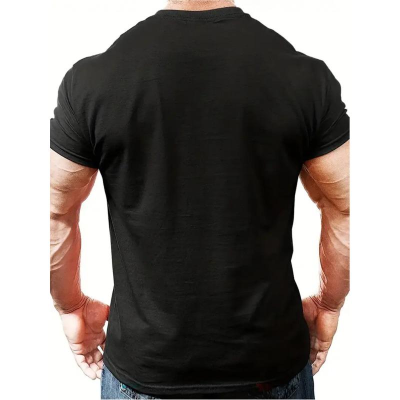 European Sizes Men'S Casual Short Sleeve T-Shirt Featuring a Print That Celebrates , This Round Neck Top Is a Trendy And Comfortable Choice for Summer