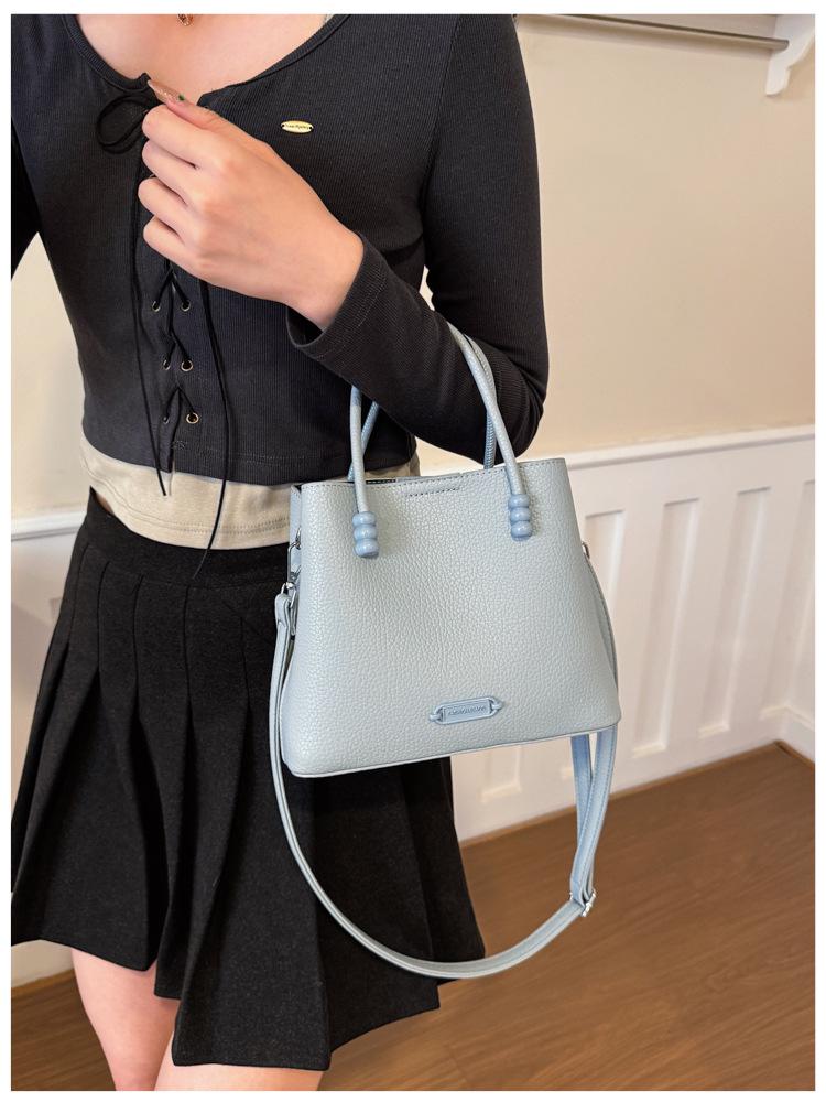 Trendy Large-Capacity Women's Handbag - 2026 Summer Fashion with Lychee Texture, Shoulder & Crossbody Style