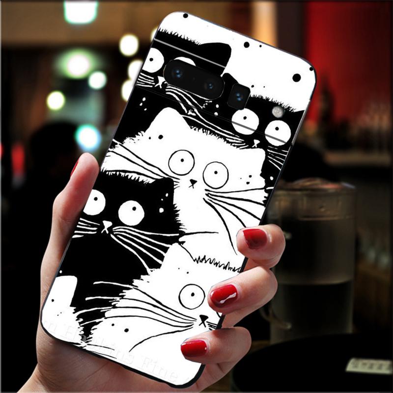 

Phone Case For Google Pixel 10 Pro 9 Pro XL 9A 8 7 6 Pro Pixel 8A 7A 6A Pixel 8 7 6 5 Black Cat Google Pixel 8a