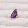 2Pcs, Aura Healing Crystal Pendant, Bohemian Style Natural Stone Agate Amethyst Gemstone Handcrafted Irregular Charms Jewelry Making DIY Crafts