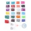 24 Colors 4mm Jewelry Making Beads Lobster Clasp Crystal Thread Kit DIY Jewelry Making Tools