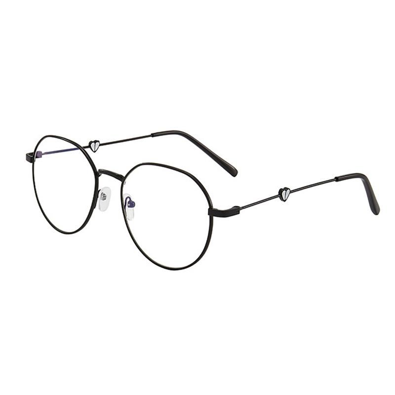 

Women Reading Glasse Classic Myopia Glasses Retro Round Love Glasses Optics 0 To -4.0 Metal Frame Eyeglasses Women -0.5