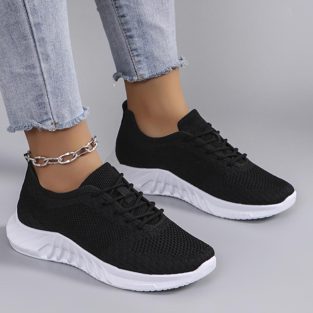Spring New Women'S Sports Shoes, Fashionable, Breathable, Lightweight, Non-Slip, Wear-Resistant, Casual Sports Shoes, Flat Shoes
