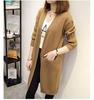 Kayiyasu Longa Tricô Macio Solta Tricô Casaco Tamanho Cáqui Feminino Cardigã, Suéter, Cardigã, Tecido, Caimento, Emagrecimento, Outono, Inverno, Primavera, Escritório, (Livre