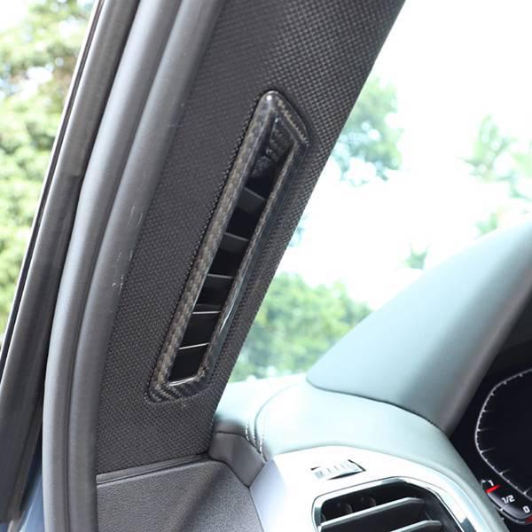 Set of 2 Dry Carbon Fiber A-Pillar Air Vent Frames for 2019-2022 BMW 8 Series G14/G15/G16