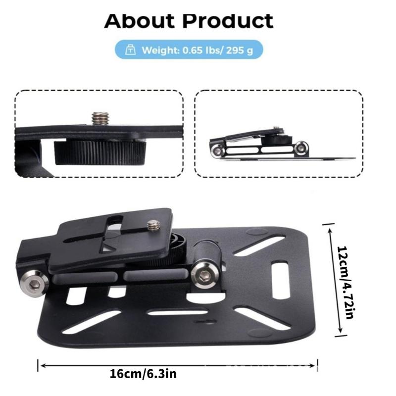 Adjustable Projector Mount Stand Lightweight Metal 180° Swiveling Stability Bracket Desktop/Wall Mount/Suspended
