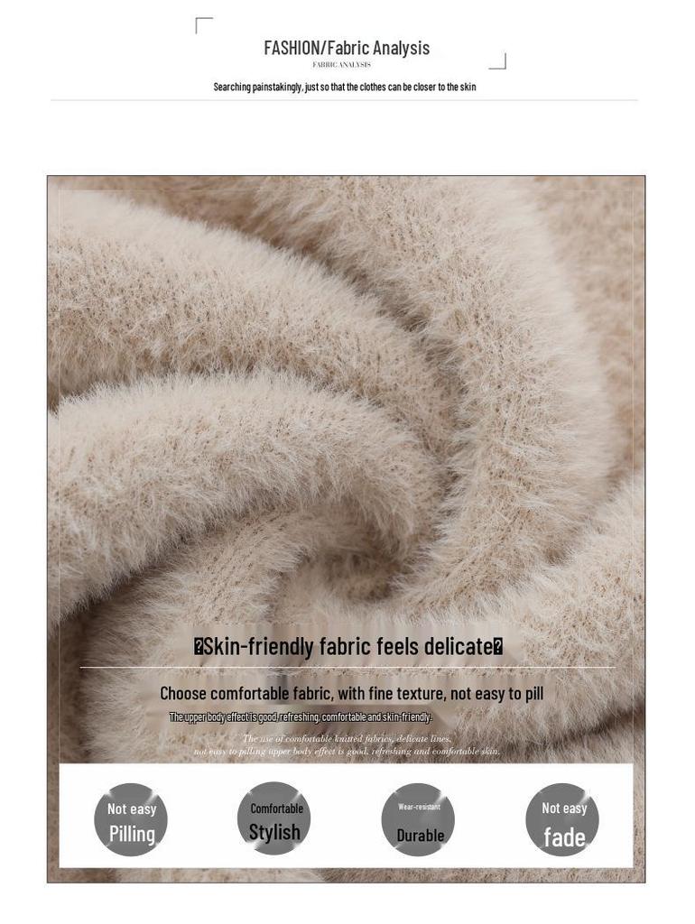 Women's Fleece-Lined Sweater: Warm, Thick One-Piece for Autumn and Winter