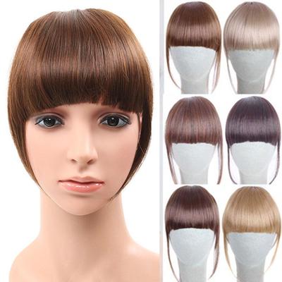 Clip In Fringe Bang Straight Extension Front Hair Wig Hairpieces