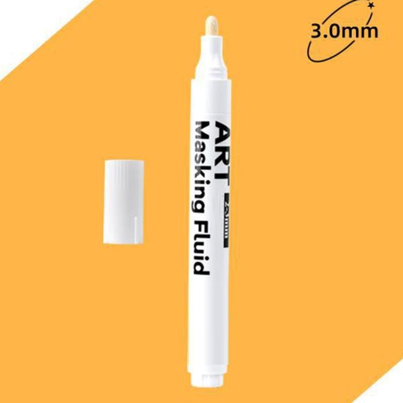 White Fluid Pen 3.0mm Broad Tip 0.7mm Fine Tip White Paint Pen for Watercolor Painting Artwork Highlighting