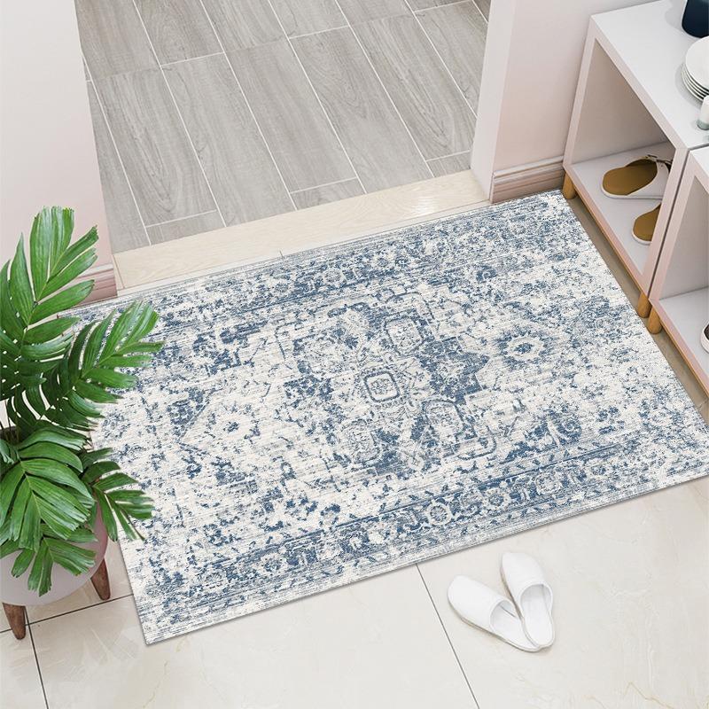 Bohemian Nordic Carpet Crystal Velvet Retro Entrance Doors Entrance Mat Non Slip Mat Rectangular Bedside Non Slip Mat