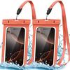 Waterproof Case for Xiaomi 15 Ultra Xiaomi 14 14T Pro 13 12 Redmi A5 A3 A2 14C 13C 12C, IPX8 Protection - Orange - Set of 2