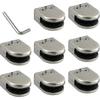 Glas Klemme 8 Stück 6-8mm 304 Edelstahl Glas Klemme Klemme Halterung Flache Rückseite Chrom Finish für Geländer - Mishan