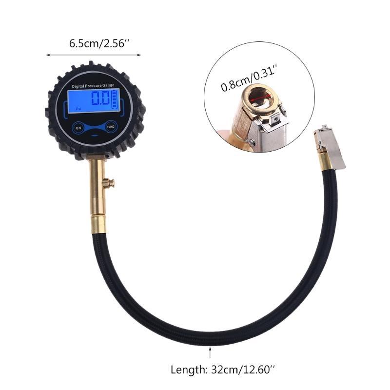 Upgraded Pressure Gauge Tire Pressure Gauge with Quick Clip Air Chuck Deflation