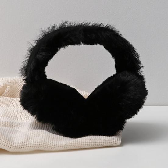 Winter Fuzzy Earmuff Cute Fluffy Faux Fur Earmuff Foldable Furry Ear Warmers for Women Men Girls Boys Jogging Skiing