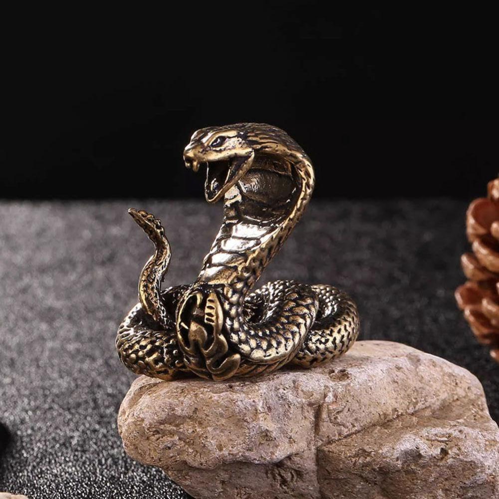 Wealth Miniatures Statue Luck Brass Crafts Creative Snake Figurine  New Year Decoration