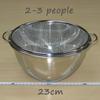 Nagao Deep Bowl and Colander 23cm Outer Stainless Made in Japan Tsubame-Sanjo Set, Standard, Diameter, 18-8 Steel,