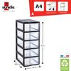 Tour de rangement Sundis ORGAMIX A4 5 tiroirs