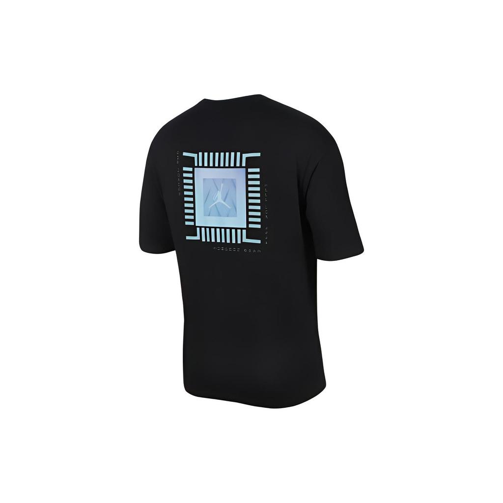Jordan Singles Day T Shirts Men's Black Crew Neck Moderate Straight Fit DN6991-010