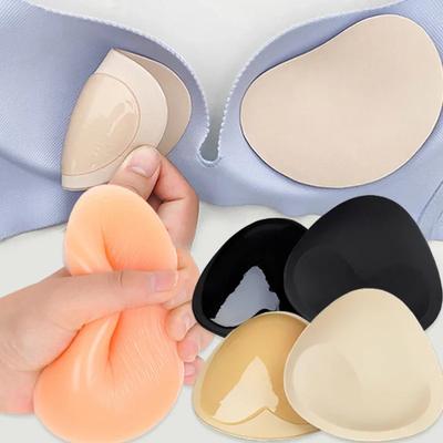 1-2 Paar Silikon-BH-Einlagen Brustpolster Klebende Push-up-Einlagen für Damen-BH-Schalen Dickere Nippelabdeckungen Pflaster Bikini-Einlagen für Badeanzug